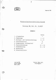 Zeiss Ikon Contessa L manual. Camera Instructions.